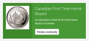 Google+ First Time Home Buyers Community