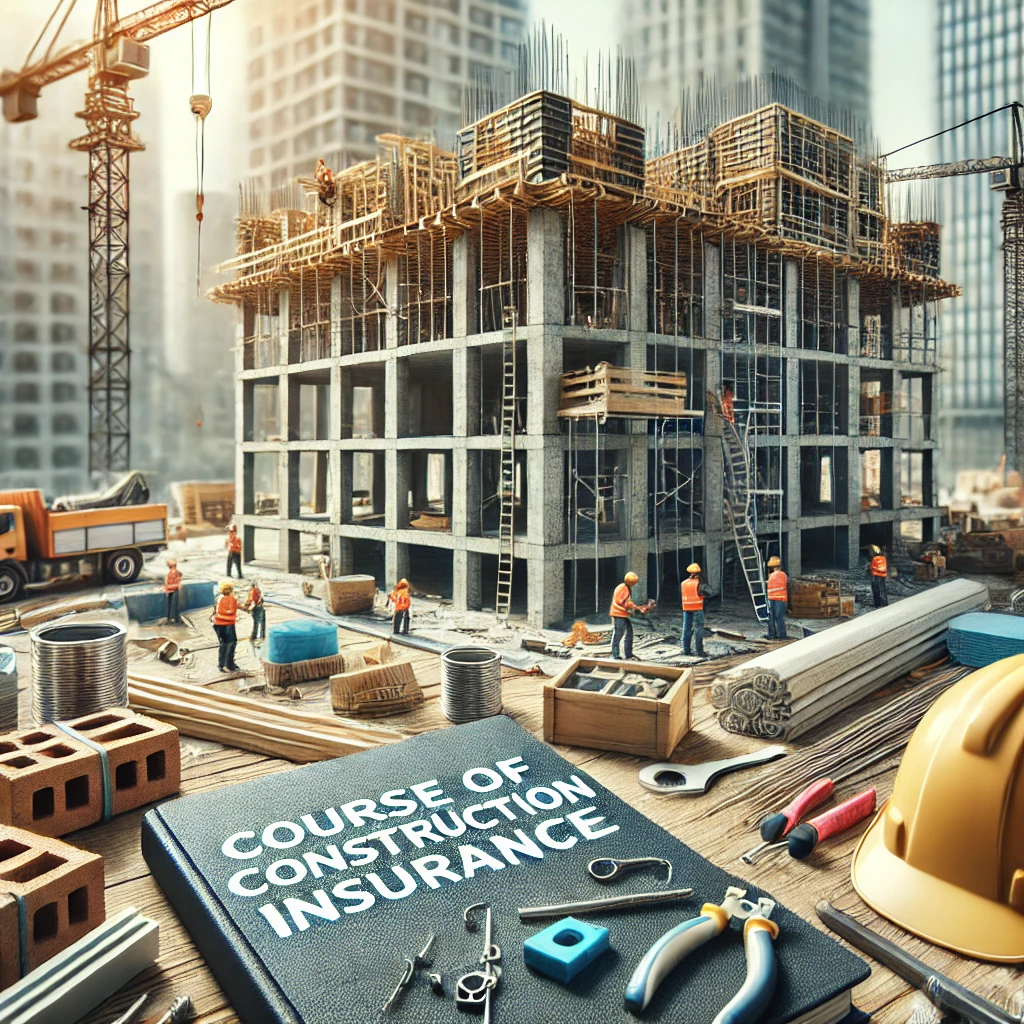 a commercial construction project underway